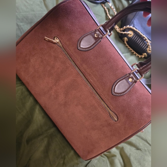 Coach Large Rowan - Brown Suede - Picture 2 of 8